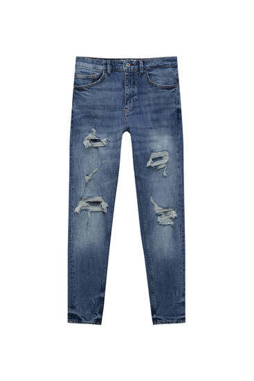 Pantalones Vaqueros Rotos Hombre | Compra 【Envío 24H】