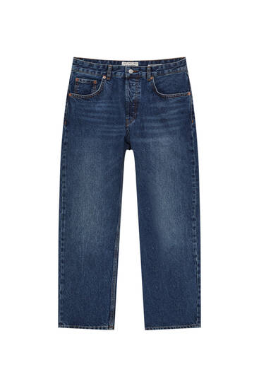 Premium vintage straight-leg jeans