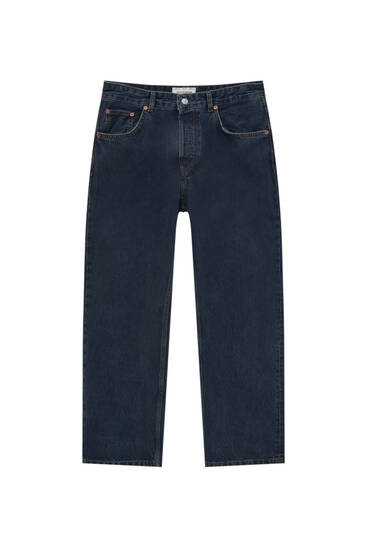 Jeans rectos vintage material premium