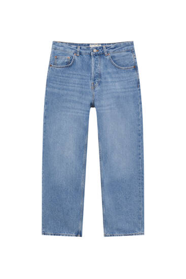 Τζιν παντελόνι vintage σε ίσια γραμμή από ύφασμα premium