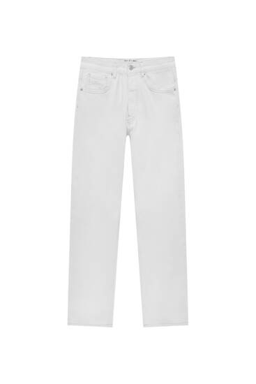 White standard fit jeans