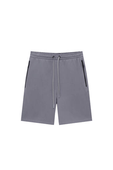 Slim-fit jogger Bermuda shorts - pull\u0026bear