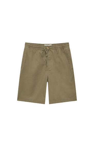 Basic linen Bermuda shorts