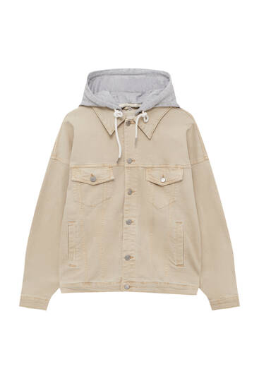 Cazadora denim capucha - PULL\u0026BEAR
