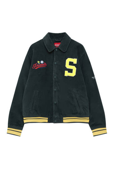 Samtena jakna koledž stila Snoopy