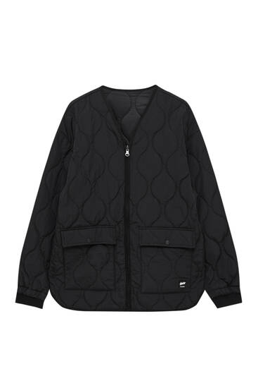 Quilted jacket with front pockets
