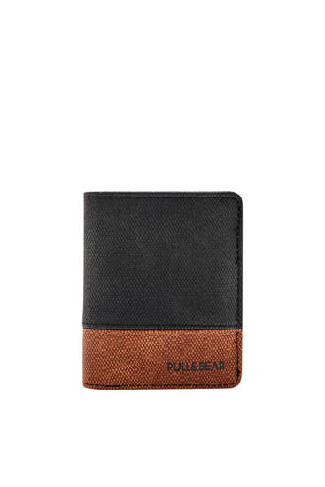 Braune Brieftasche mit Colour-Block