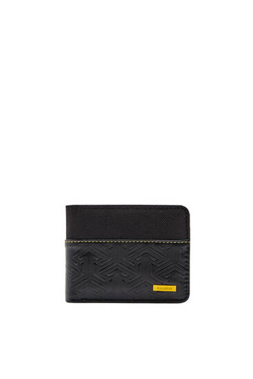 Wallet with yellow logo detail