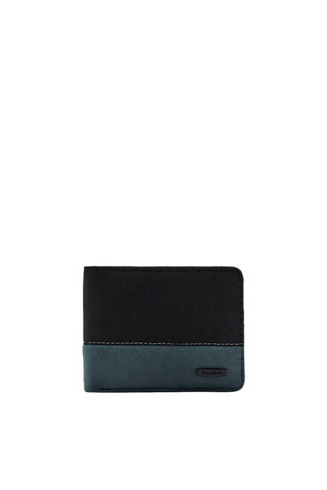 Contrast blue panel wallet