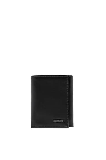 Faux leather wallet with 3 sections