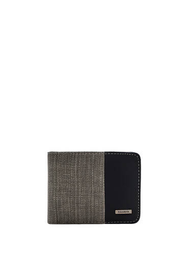 Grey wallet with contrast panel