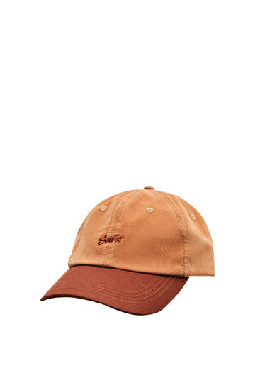 Brown corduroy cap