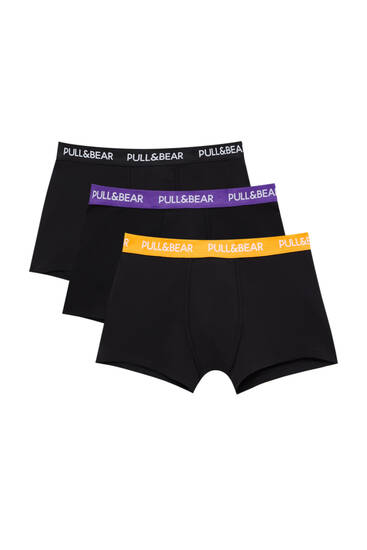 Pack of 3 boxers with contrast waistband