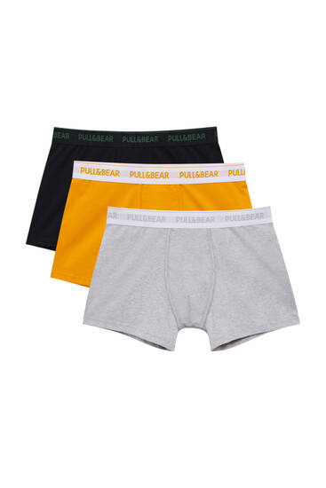 3-pack of green and orange boxers