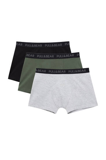 3-pack of plain-coloured boxers
