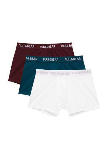 Three-pack of boxers with green pair