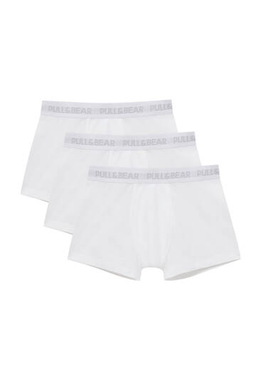 Pack of 3 pairs of white boxers
