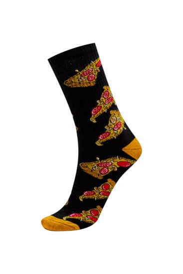 Dlouhé ponožky pizza