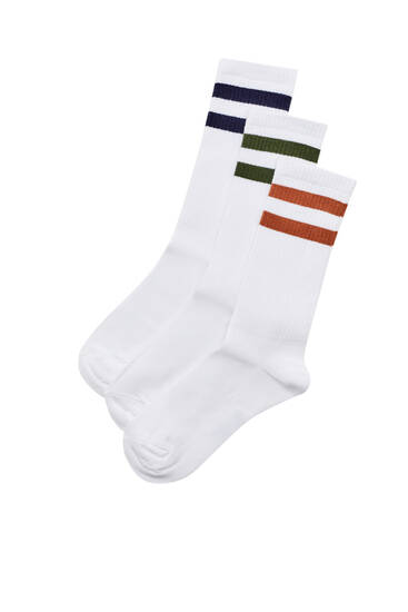3-pack of striped sports socks