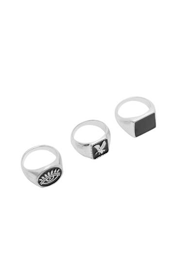 Pack 3 anillos ojo - PULL\u0026BEAR