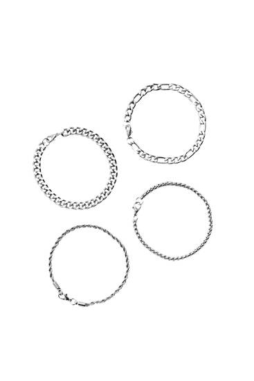 Pack of silver bracelets