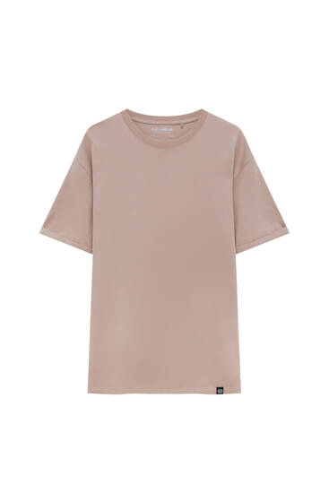 Basic coloured long fit T-shirt
