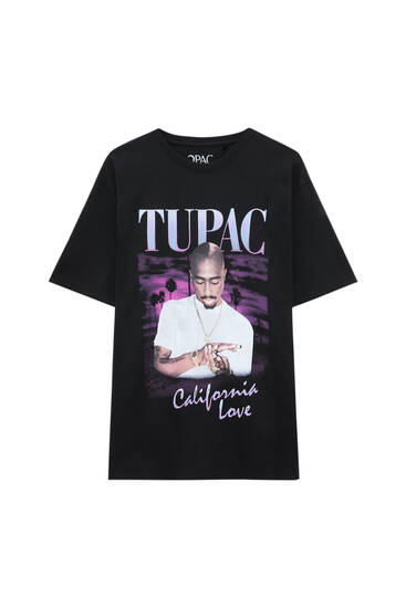 Tupac California Love görselli t-shirt