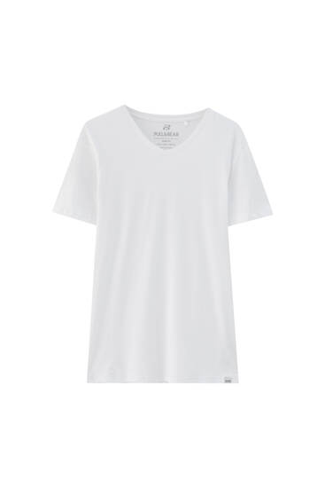 Basic short sleeve V-neck T-shirt
