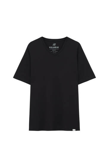 Basic short sleeve V-neck T-shirt