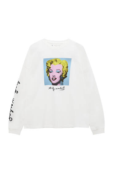 Camiseta print Marilyn Andy Warhol