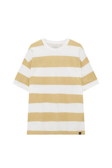 Basic stripe print T-shirt