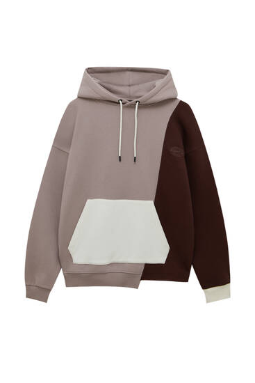 Hoodie with contrast panels