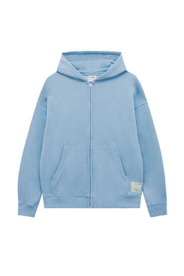 Oversize hoodie with zip