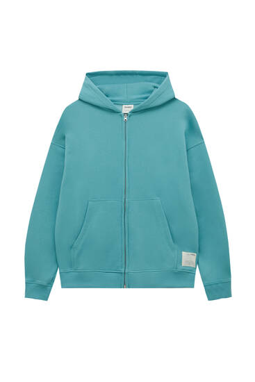 Oversize hoodie with zip