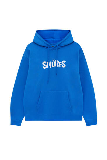 Sudadera capucha Pitufos azul - PULL\u0026BEAR