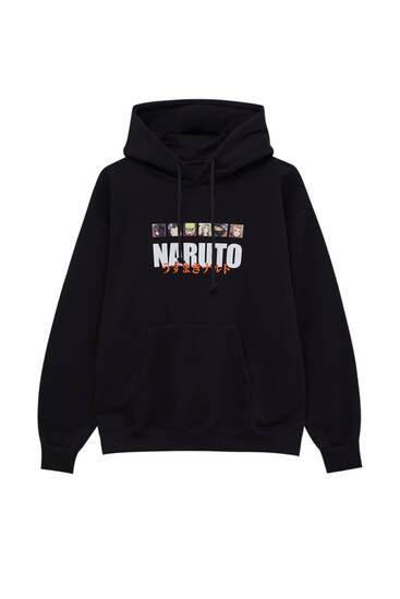 Crna sportska majica Naruto s kapuljačom