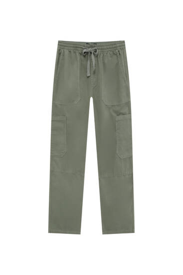 Cargo jogger trousers with an elastic waistband