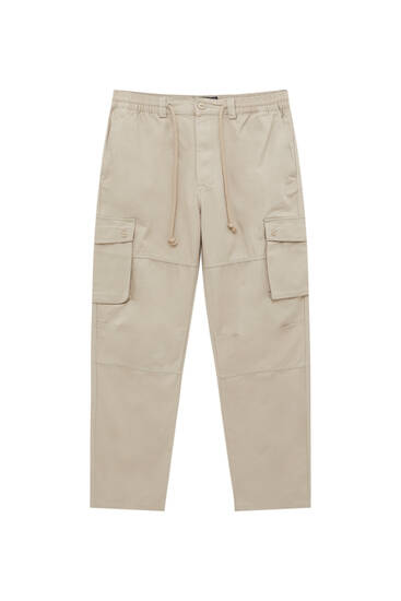 Cargo trousers with panels