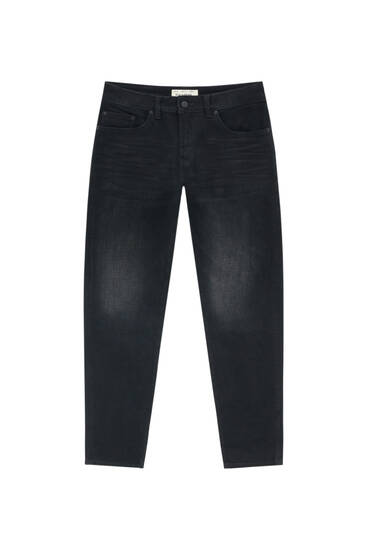 Úzké černé džíny basic