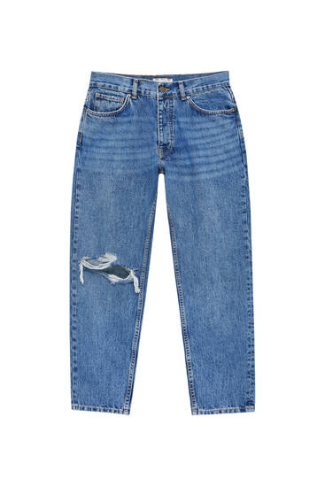 Jeans standard fit strappati sulla gamba