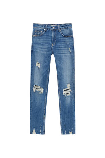 Skinny rotos de Vaqueros para Hombre | FASHIOLA.es
