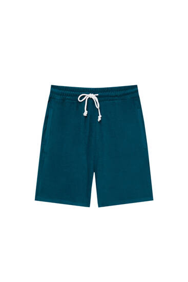 Jogger Bermuda shorts with drawstring waistband