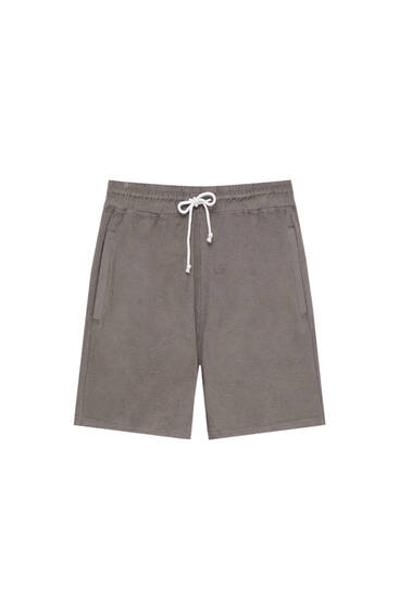 Jogger Bermuda shorts with drawstring waistband