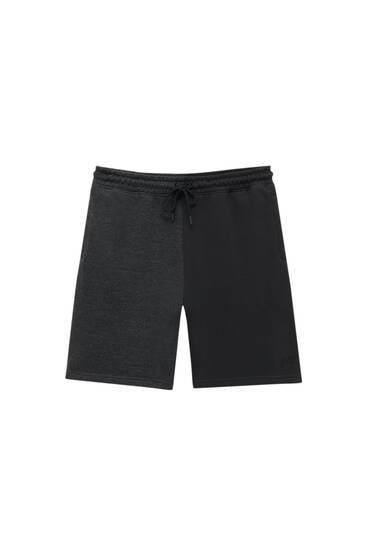 Colour block Bermuda jogger shorts - Contains recycled polyester