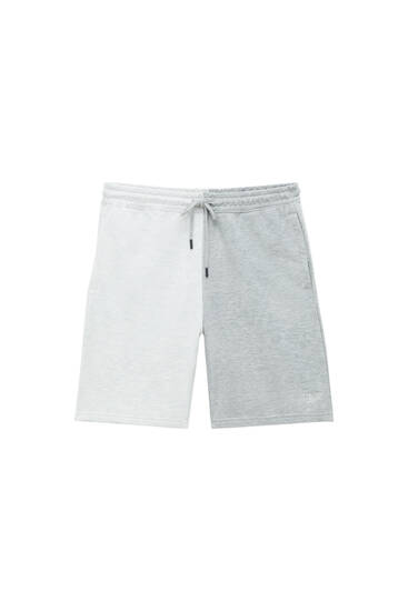Colour block Bermuda jogger shorts - Contains recycled polyester