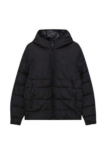 Puffer jacket with zip pockets