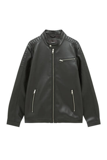 pull and bear half zip jacket