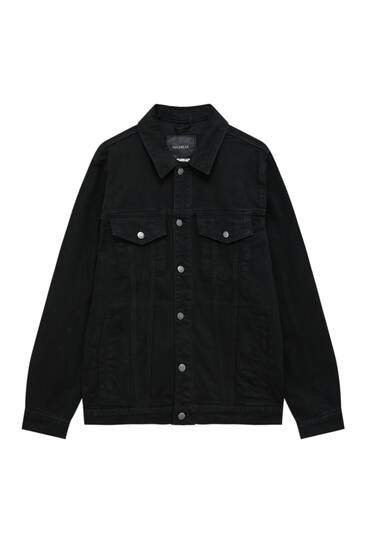 pull&bear denim jacket in khaki