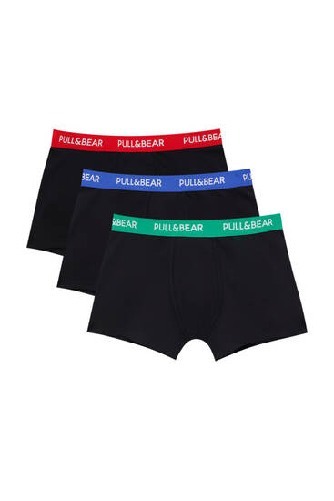 3-pack of boxers with multicoloured waistband