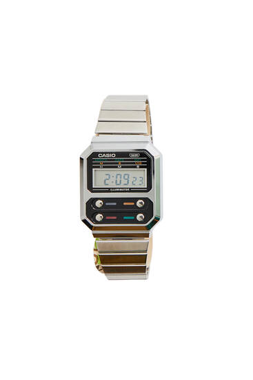 Stříbrné hodinky Casio 100WE-1AEF
